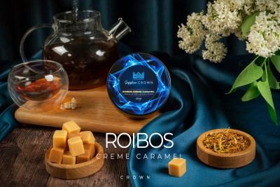 Sapphire Crown - Roibos Creme Caramel (Сапфир Чай ройбуш, карамель и персик) 100 гр.