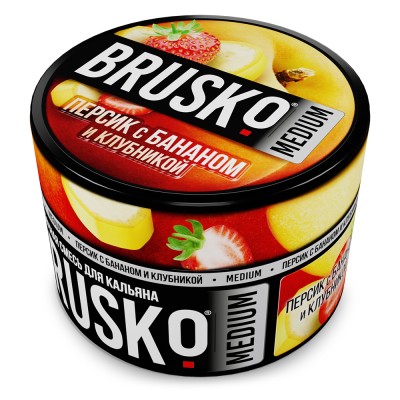 Brusko - Персик с бананом и клубникой 50 гр. Medium